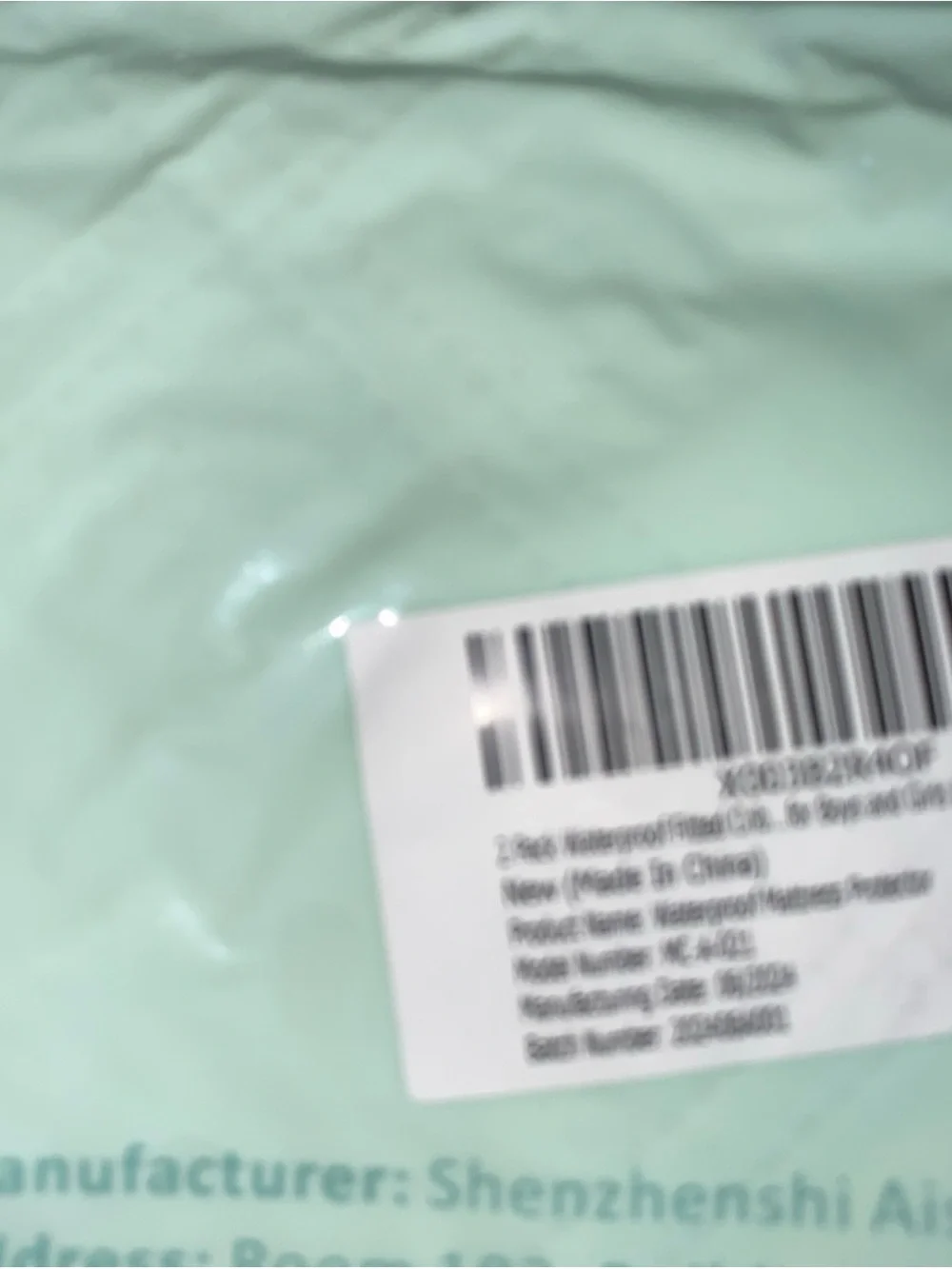 OOFOS Mint Green Waterproof Mattress Cover - Baby Bedding Protection